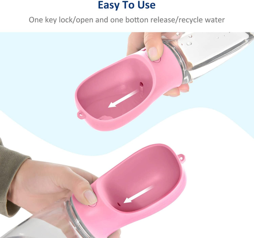 Portable Dog Water Bottle, 19 OZ, Leak Proof Puppy Water Dispenser with Drinking - Picture 6 of 12