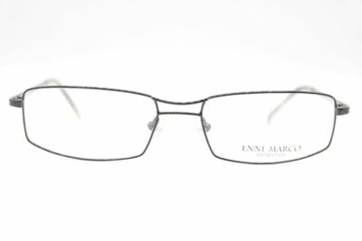 Enni Marco IV01-311 55[]17 140 Black Oval Glasses Frame New