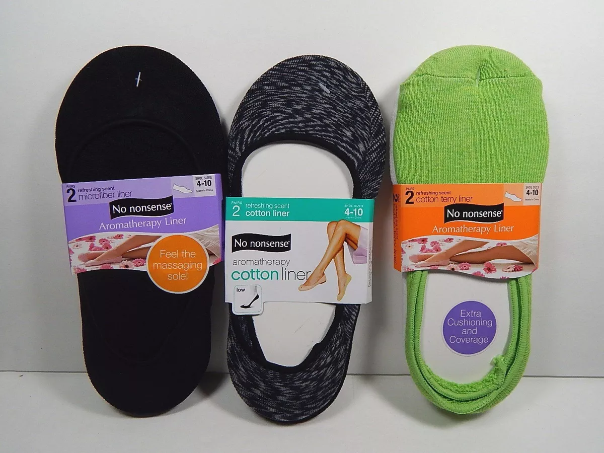 No Nonsense Women s 2 Pairs Pack Aromatherapy Liner Socks Colors Available