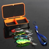 4pcs Fishing Spinners Hard Metal Spoon Assorted Colors With Box Travel Lures 4pcs Fishing Spinners Hard Metal Spoon Assorted Colors With Box Travel Lures