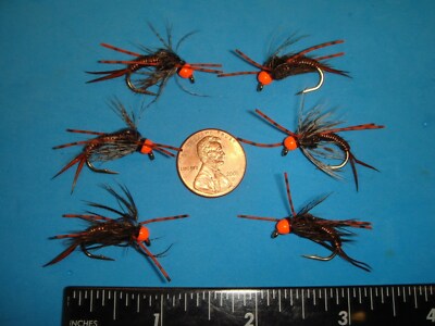 Mosse Per Pesca A Mosca - Ninfa Stonefly Jumbo John Testa Calda Nero/argento - Taglia 6 (6 Pezzi)