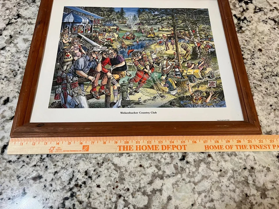 Vintage RARE 1993 Wekenhacker Country Club Framed, Art Print by F. A. Schmidt - Image 2 of 4