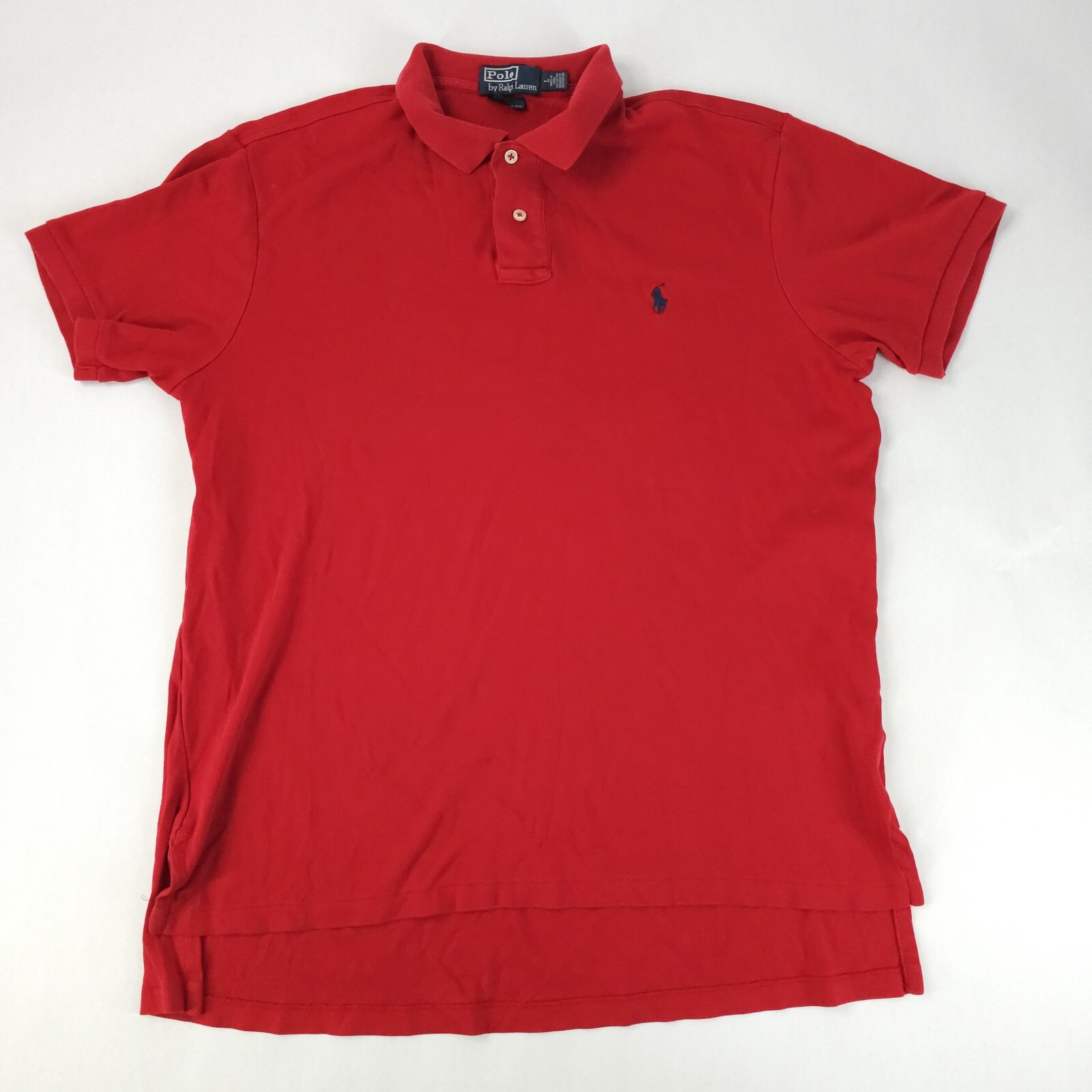 Polo Ralph Lauren Camicia Uomo Grande Pony Rosso Manica Corta Classica Golf Preppy