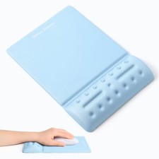 Blue Mouse Pad with Wrist Support Ergonomic Wrist Rest Gel Wrist Pad for Mous...