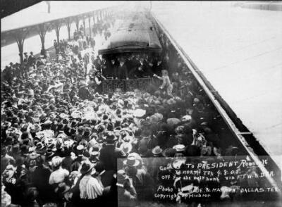 President Theodore Roosevelt's visit to Fort Worth, 1905 OLD PHOTO