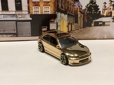 HOT WHEELS CUSTOM CHROME OR GOLD SUPER TREASURE HUNT CHASE 99 HONDA CIVIC TYPE R