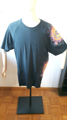UV-aktiv T-Shirt Elfen v. BLUAURA Gr. L Schwarzlicht Goa Psytrance Ethno Party