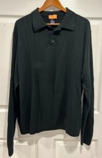 Dockers Men's size XL black pullover long sleeve collared sweater polo style
