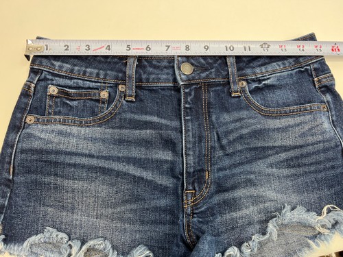 American Eagle Jean Shorts Women’s Size 6 Stretch Frayed Hem 5 Pocket - Picture 7 of 10