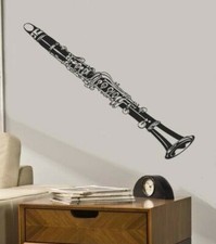 Clarinet Music Musical Instrument Vinyl Wall Sticker Decal 