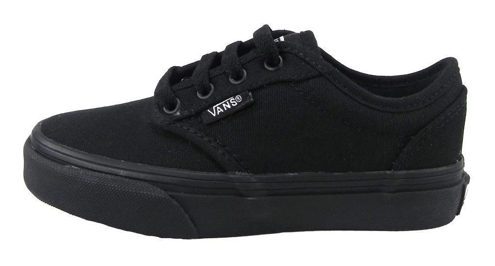VANS Atwood All Black Casual Canvas Sneakers 0KI5186 Big Kids