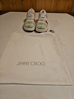 Jimmy Choo Hawaii Tie-Dye Leather Fashion Sneakers Women