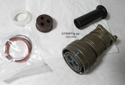 NEW AMPHENOL GTS06F22-2S 3-PIN STRAIGHT CIRCULAR CONNECTOR SKT FEMALE MIL-C-5015