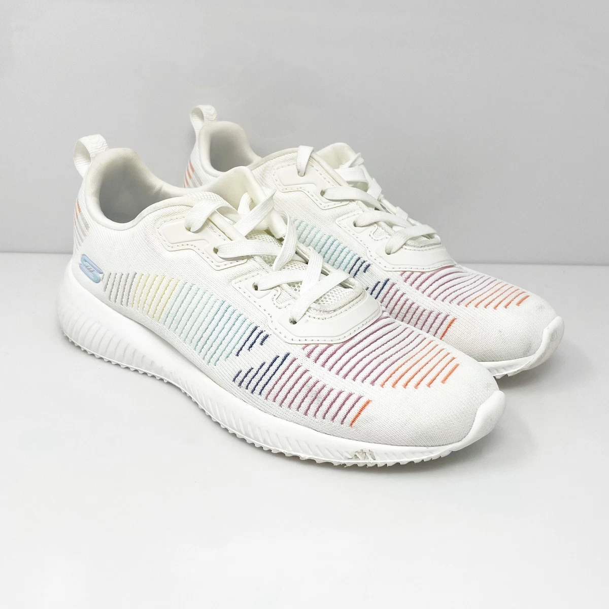 Skechers Womens BOBS Sport 117065 White Running Shoes Sneakers