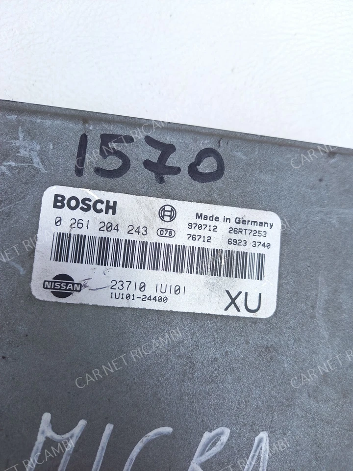 0261204243 BOSCH M1.9.5 237101U101 XU CENTRALINA MOTORE NISSAN MICRA K11 1.0 16V Foto 2 de 4