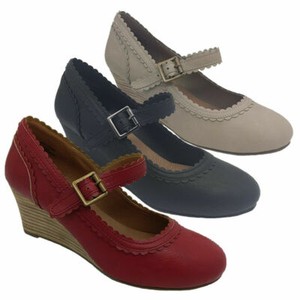 red mary jane wedges