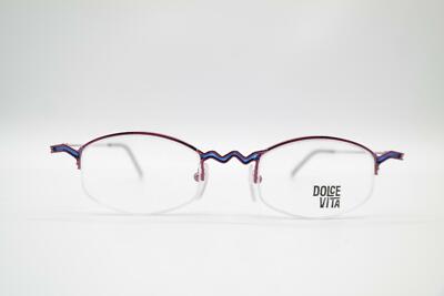 Vintage Casanova DVL 4 Kupfer Blau halbrand Brille Brillengestell eyeglasses NOS