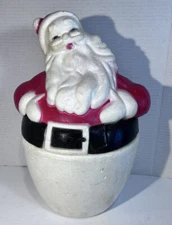 Styrofoam Santa Ice Bucket Vintage 60s Christmas GOTHAM INDUSTRIES Cookie Jar