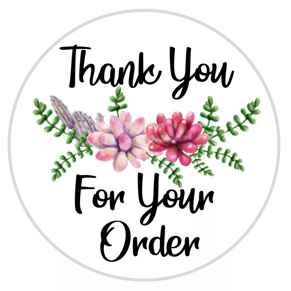 Thank You For Your Order - Stickers / Seals - Multiple Sizes - Great for