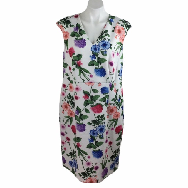 calvin klein white dress with flowers