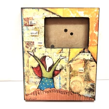 Creative Co-op by Eva Crawford How Great Our Joy 3.5x5 Photo Girl Picture Frame