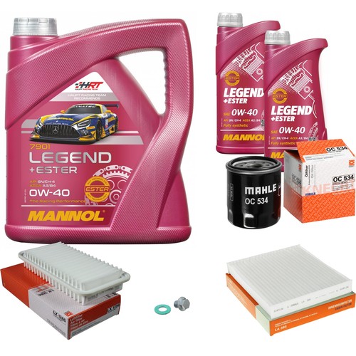 MAHLE Inspektionspaket 6 L MANNOL Legend+Ester 0W-40 für Toyota Corolla