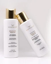Keratin Treatment, Hair Straightener, Brazilian Blowout  2 x 120ml by VERENIZE. 