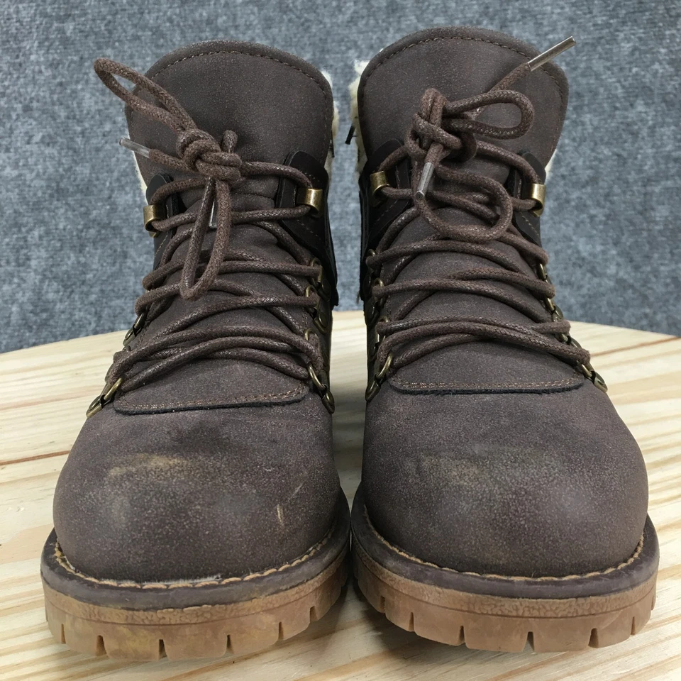 Sporto Boots Womens 8 M Kleo Shearling Ankle Booties 7697188 Brown Faux Leather - Image 4 of 4