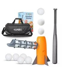 YESMARKS Kids Auto Baseball Pitching Machine Outdoor Toy Set - Training Equipmen