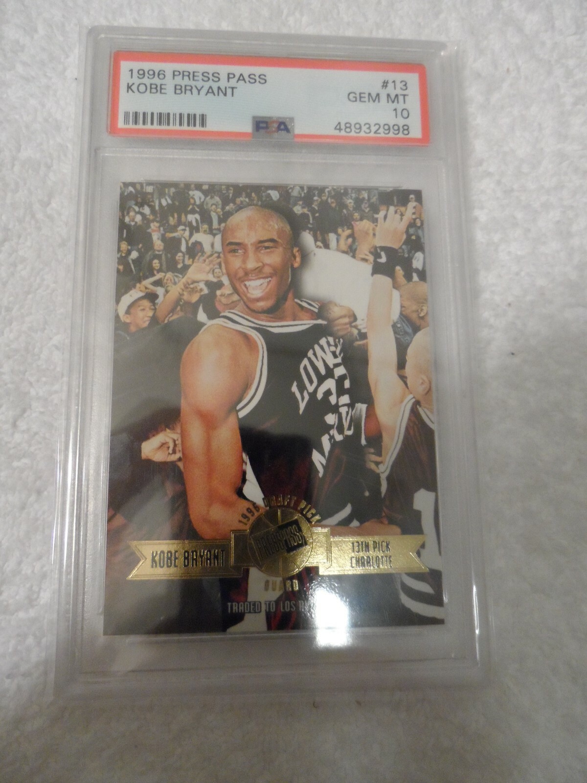 1996 Press Pass Kobe Bryant Rookie RC #13 PSA 10 GEM MINT | eBay