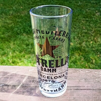 Estrella Damm Lager Half-Pint Glass Genuine BRAND NEW Man Cave Bar 
