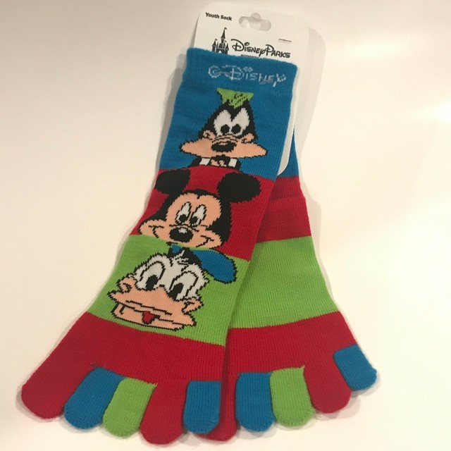 Disney Parks Authentic Goofy Mickey Donald Toe Socks Kids Youth New on
