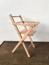 Seggiolone Vintage Per Bambole Sedia Pieghevole In Legno Anni 50/60