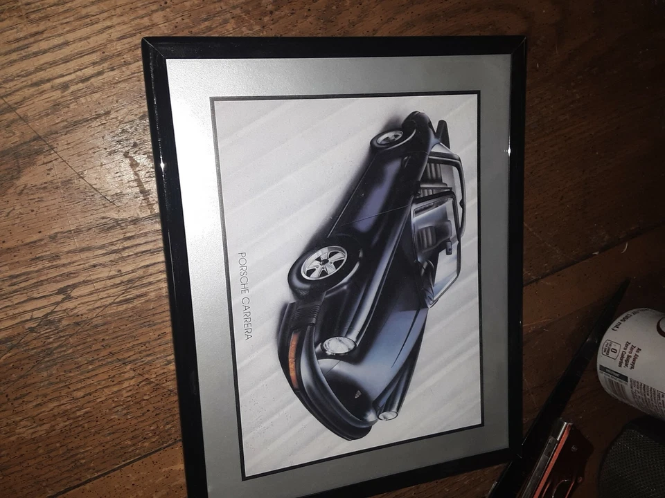 2 VINTAGE SPORT CAR FRAMES--PORSCHE CARRERA & FERRARI 308--GREAT COLOR - Image 4 of 4