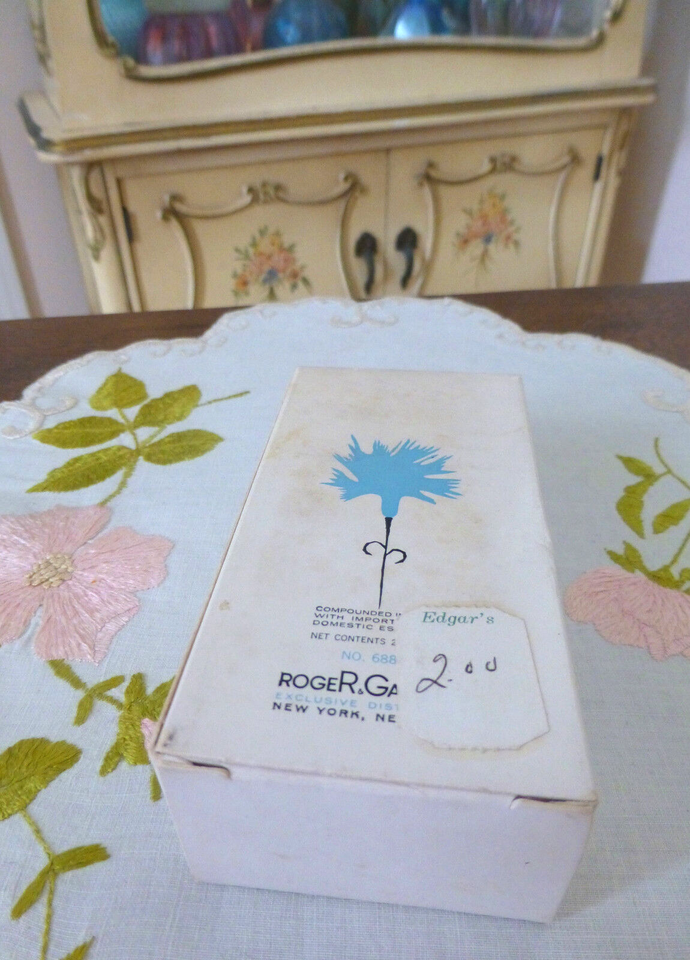 VTG 1950s Roger & Gallet BLUE CARNATION (OEILLET BLEU) Perfumed Bath