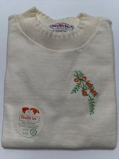 Vintage Health-Tex Top Shirt Size 4T Off White Floral Embroidered Stanton  s USA