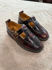 VTG Dr. Martens 8142 Oxblood Wingtip Mary Janes T-Strap Size UK 4 / US 6