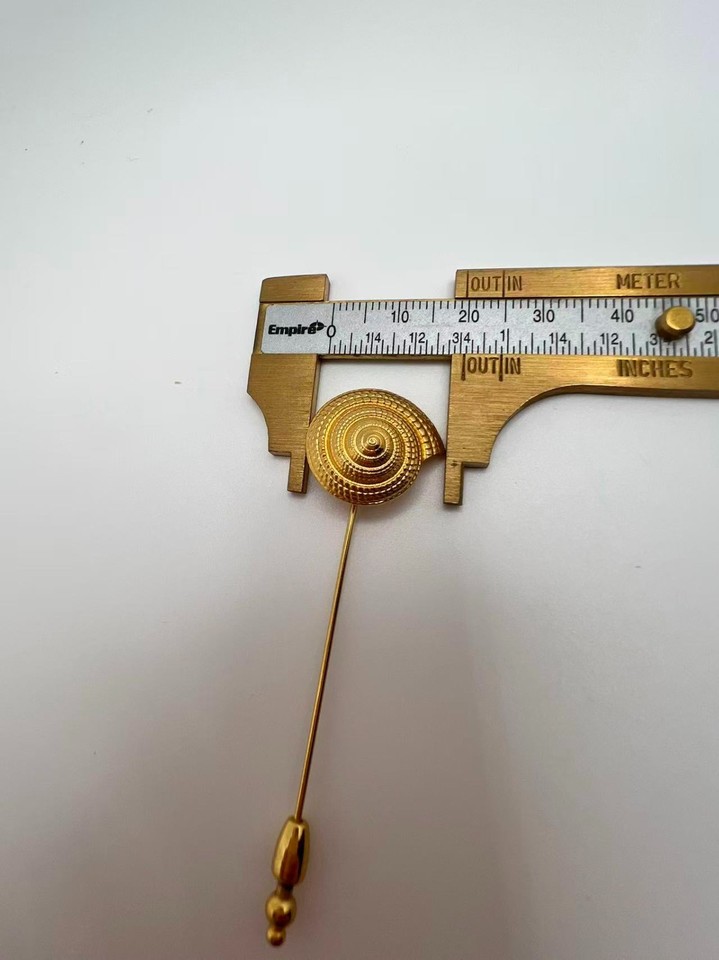 Vintage TRIFARI Gold Tone Spiral Seashell Stick Pin Lapel Pin Signed | eBay