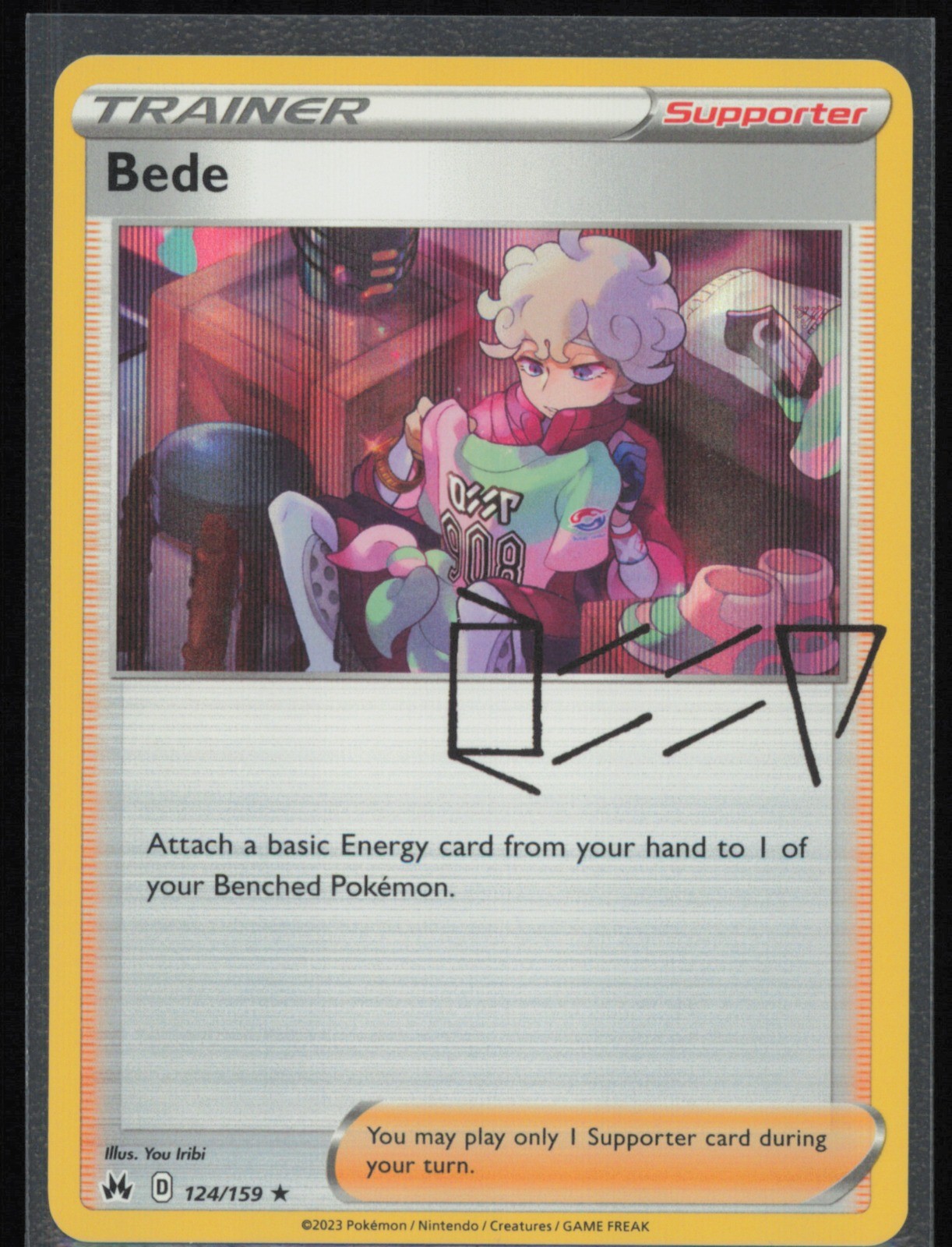 Bede Holo Rare 124/159 Pokémon Sword & Shield: Crown Zenith Pokémon Card