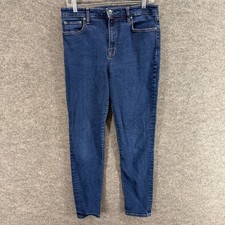 Ralph Lauren Jeans Women 10 Blue Denim Dark Wash High Rise Skinny Pockets
