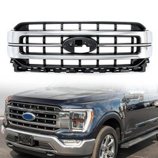 For 2021 2022 2023 Ford F150 F-150 Lariat Chrome Front Upper Grille Abs Grill For 2021 2022 2023 Ford F150 F-150 Lariat Chrome Front Upper Grille Abs Grill