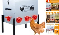 Automatic Chicken Feeder Box 50 lbs, 8 Feeding Ports, No Waste 50 Lbs-8 Ports