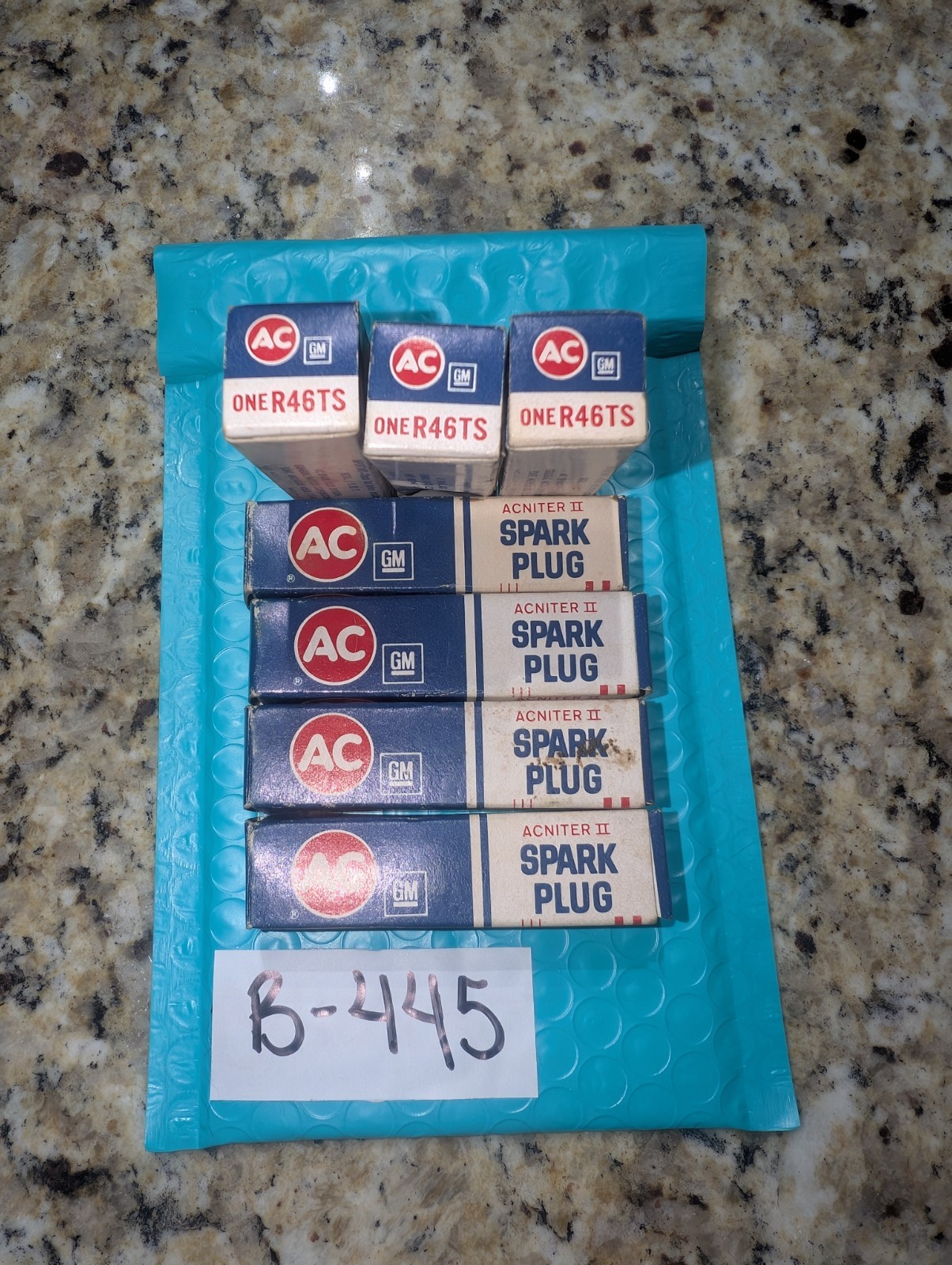 7 NOS Vintage AC Delco R46TS ACNITER II Spark Plugs GM FLINT MI USA PN 5613326