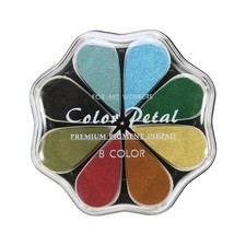 Petal Stamp Ink Pad, 4.3 Inch Washable Craft Stamps Inkpad, Deep Forest