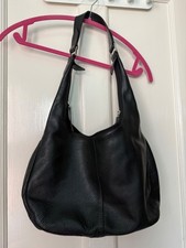 Mywalit Black Pebblegrain Leather Hobo Shoulder Bag New without Tags