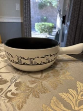 Swissmar Kuhn Rikon Heavy Ceramic Cheese/Chocolate Fondue  Pot-Mint