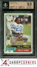 1981 TOPPS #100 BILLY SIMS RC HEISMAN LIONS BGS 9.5