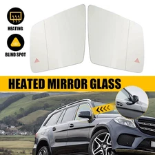 Left & Right Side Rearview Mirror Glass W/Blind Spot for Mercedes W166 ML GLE GL
