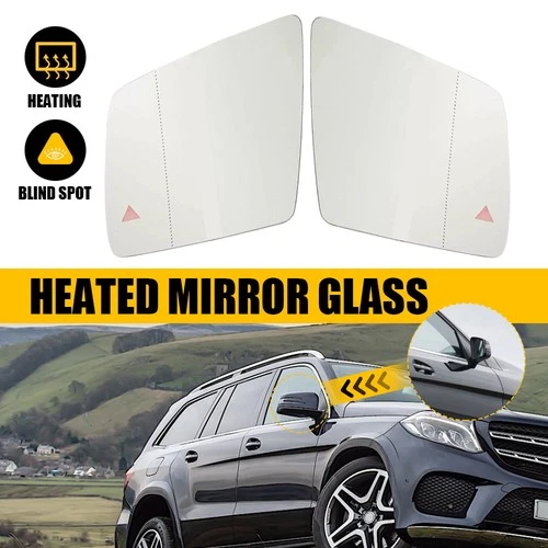 Left & Right Side Rearview Mirror Glass W/Blind Spot for Mercedes W166 ML GLE GL