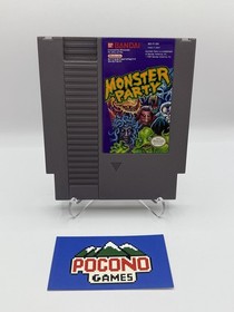 Monster Party w/ Manual (Nintendo - NES, 1989) Tested, Authentic and Working!